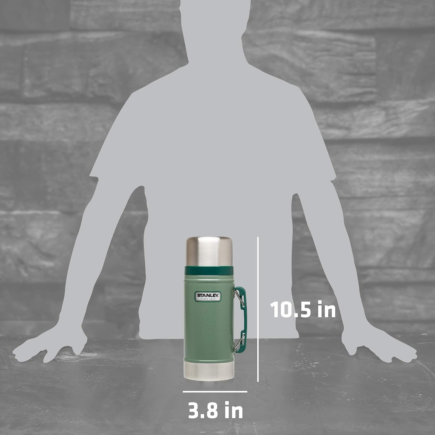image:imageStanley Classic Legendary Vacuum InsulatedHammertone Green