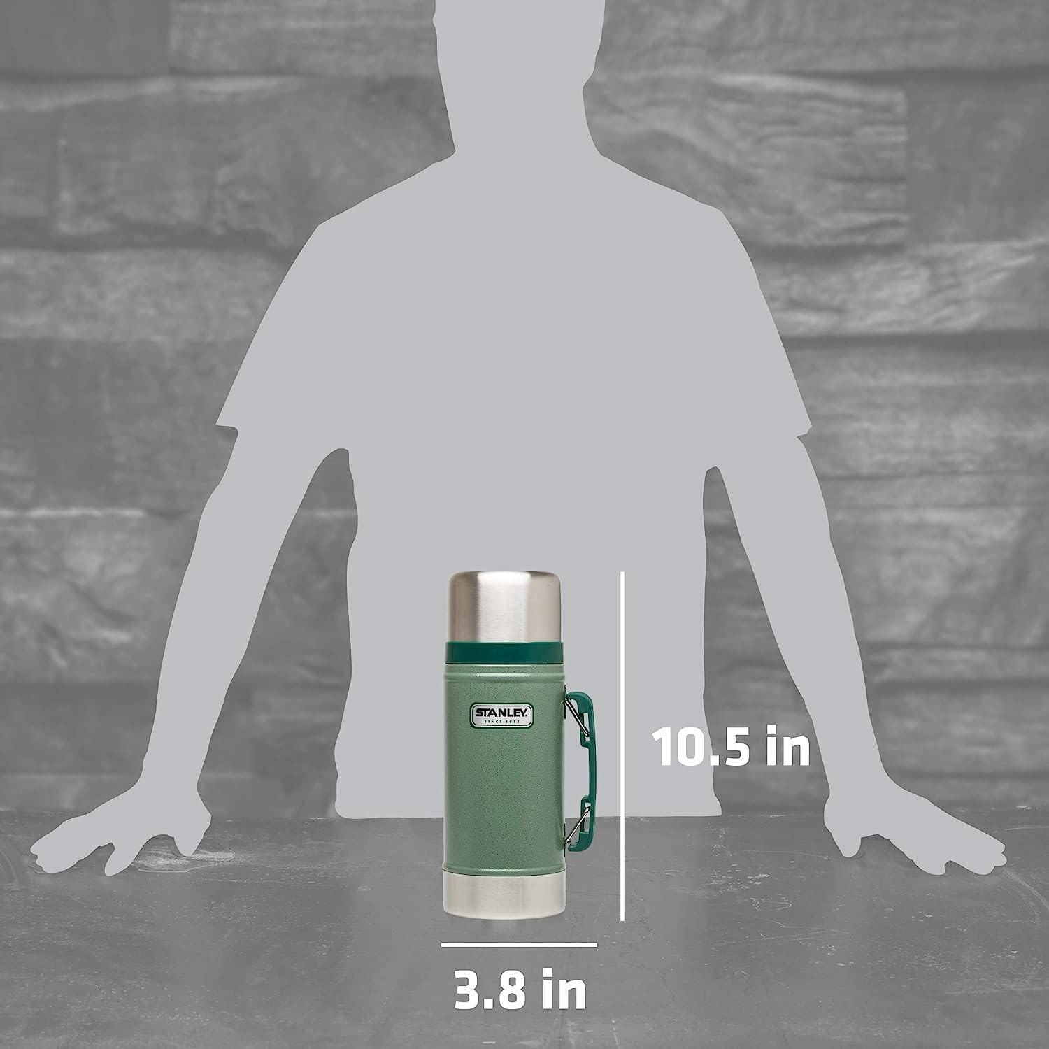 image:imageStanley Classic Legendary Vacuum InsulatedHammertone Green