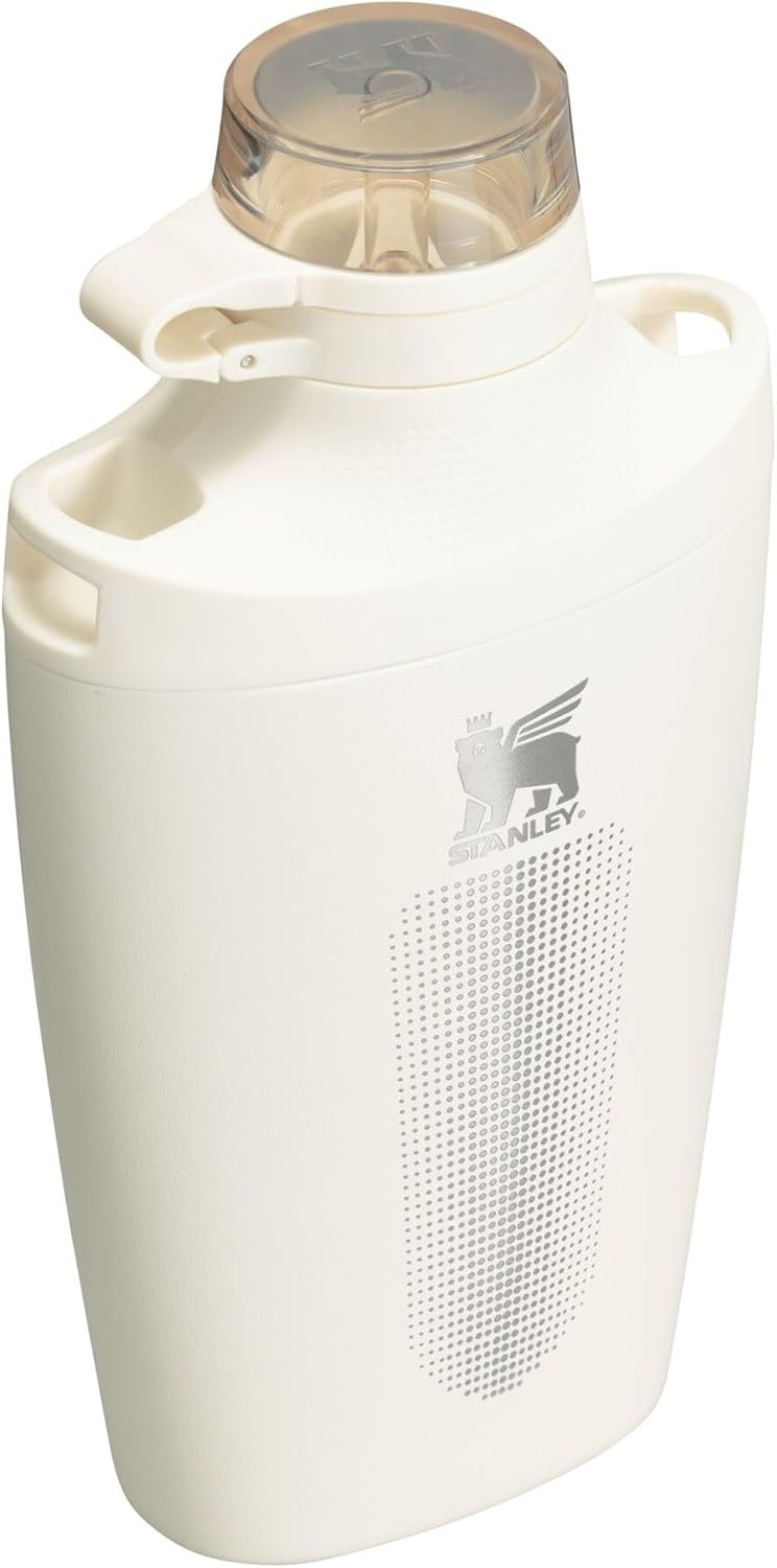 image:imageStanley Cross Bottle 23 oz Travel Water Bottle with Jacquard Strap Leakproof Tritan Lid with Removable Straw Insulated Stainless Steel BPAFree Dried PineCream