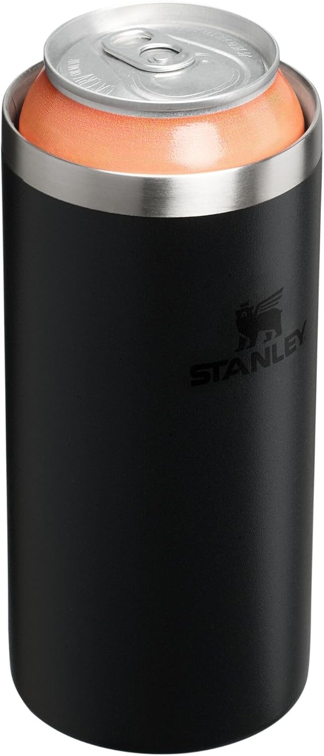 image:imageStanley Everyday Can Cooler Cup Beer Seltzers Soda and Energy Drinks Doubles as Tumbler Insulated Stainless Steel Drink Holder BPAFreeBlack 20