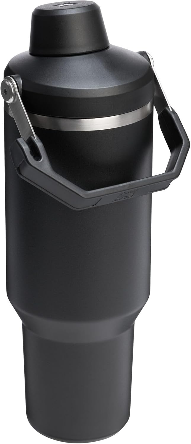 image:imageStanley IceFlow 20 Fast Flow Tumbler with Handle 40 oz Twist On Angled Spout Lid Leakproof Water Bottle Insulated Stainless Steel BPAFree LilacBlack 20