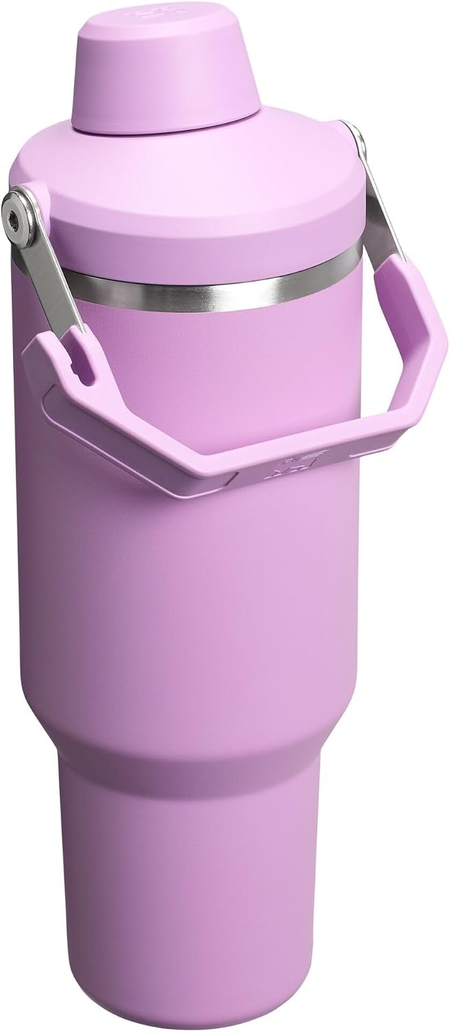 image:imageStanley IceFlow 20 Fast Flow Tumbler with Handle 40 oz Twist On Angled Spout Lid Leakproof Water Bottle Insulated Stainless Steel BPAFree LilacLilac