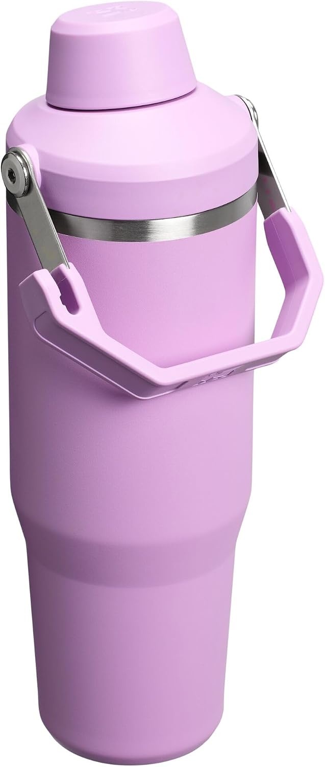 image:imageStanley IceFlow 20 Fast Flow Tumbler with Handle 40 oz Twist On Angled Spout Lid Leakproof Water Bottle Insulated Stainless Steel BPAFree LilacLilac