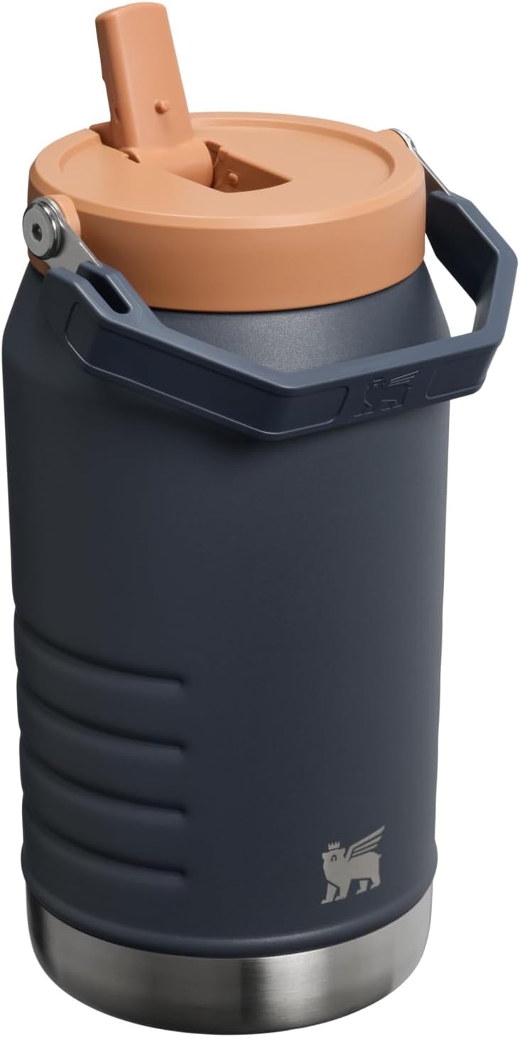 image:imageStanley IceFlow 20 Flip Straw Jug with Handle 64 oz Twist On Lid and Flip Up Straw Leakproof for Travel and Sports Insulated Stainless Steel BPAFree Dried PineTwilight