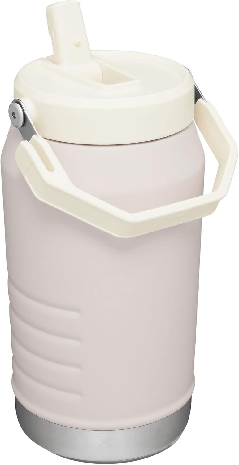 image:imageStanley IceFlow 20 Flip Straw Jug with Handle 64 oz Twist On Lid and Flip Up Straw Leakproof for Travel and Sports Insulated Stainless Steel BPAFree Dried PineRose Quartz