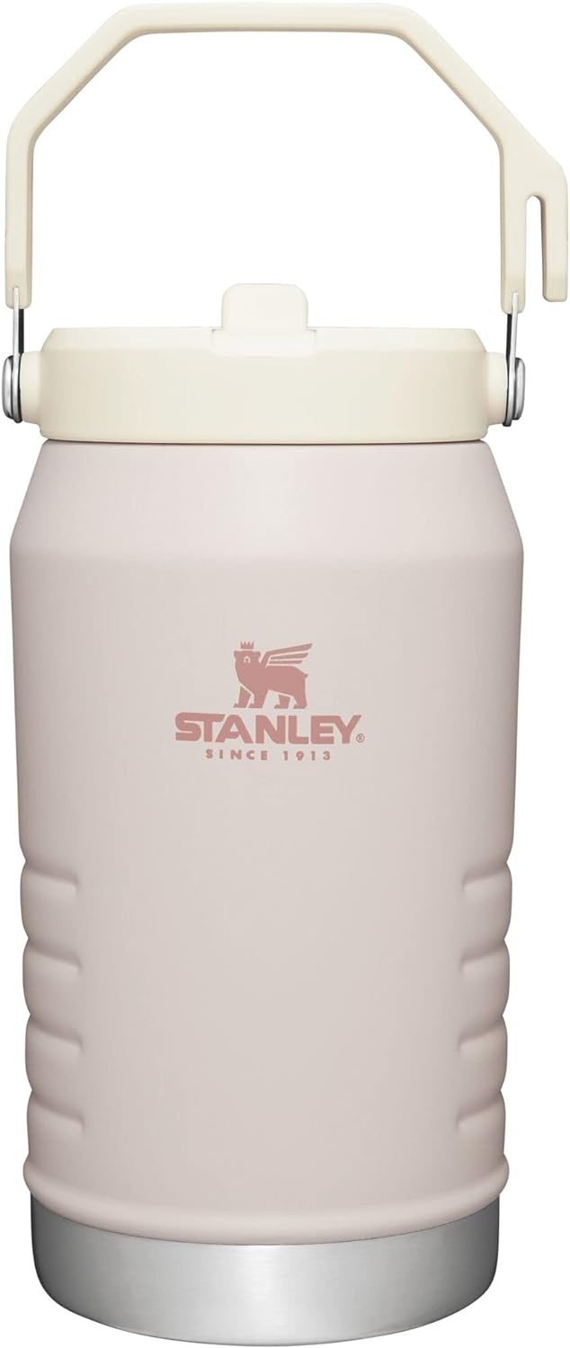 image:imageStanley IceFlow 20 Flip Straw Jug with Handle 64 oz Twist On Lid and Flip Up Straw Leakproof for Travel and Sports Insulated Stainless Steel BPAFree Dried PineRose Quartz