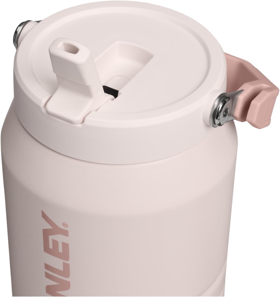 image:imageStanley IceFlow 20 Flip Straw Jug with Handle 64 oz Twist On Lid and Flip Up Straw Leakproof for Travel and Sports Insulated Stainless Steel BPAFree Dried PineRose Quartz 20 VRT