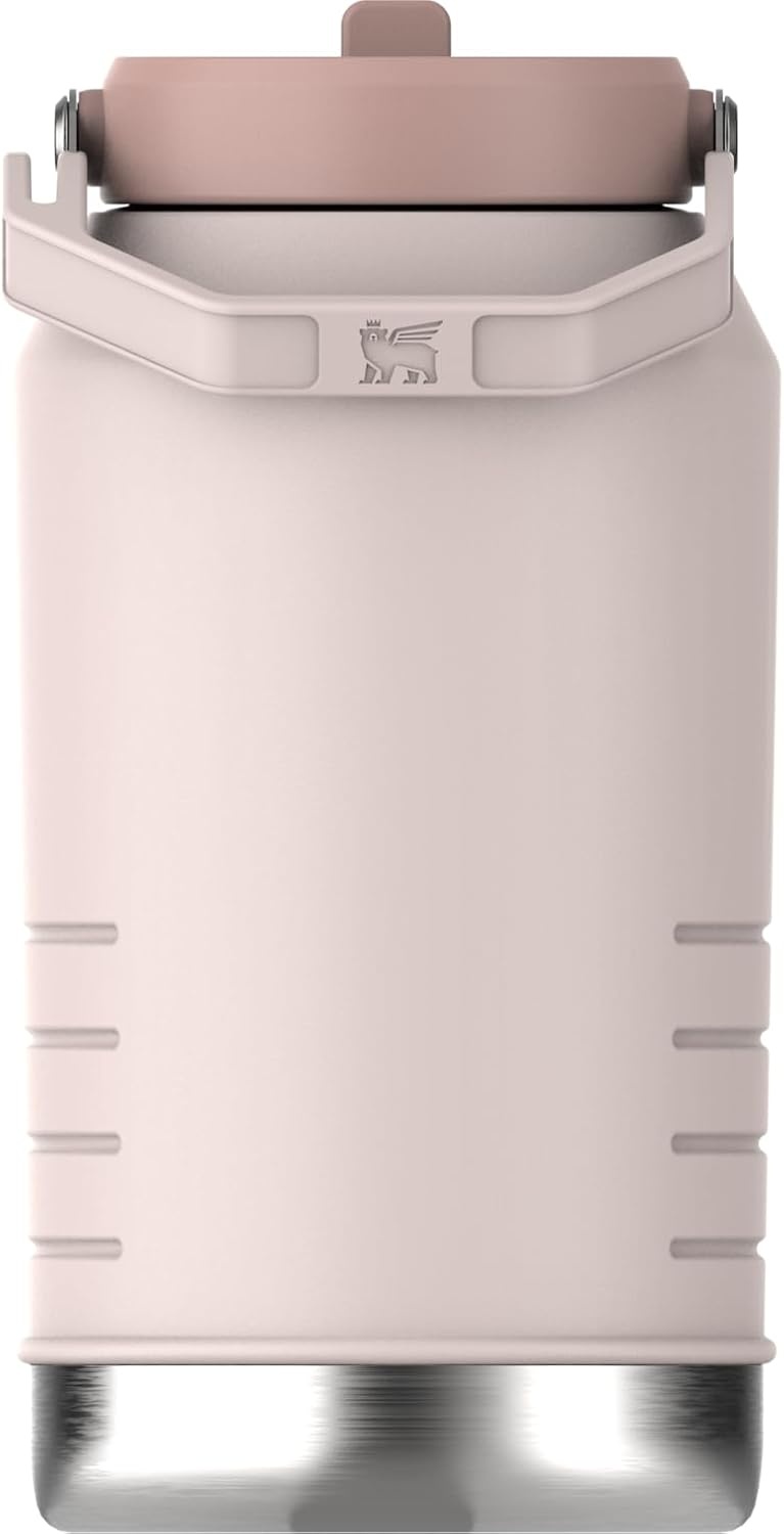 image:imageStanley IceFlow 20 Flip Straw Jug with Handle 64 oz Twist On Lid and Flip Up Straw Leakproof for Travel and Sports Insulated Stainless Steel BPAFree Dried PineRose Quartz 20