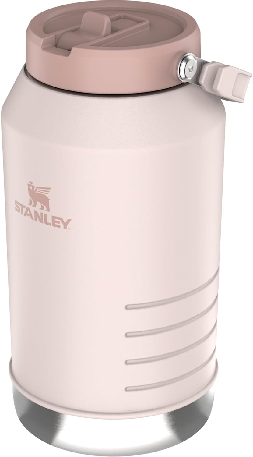 image:imageStanley IceFlow 20 Flip Straw Jug with Handle 64 oz Twist On Lid and Flip Up Straw Leakproof for Travel and Sports Insulated Stainless Steel BPAFree Dried PineRose Quartz 20