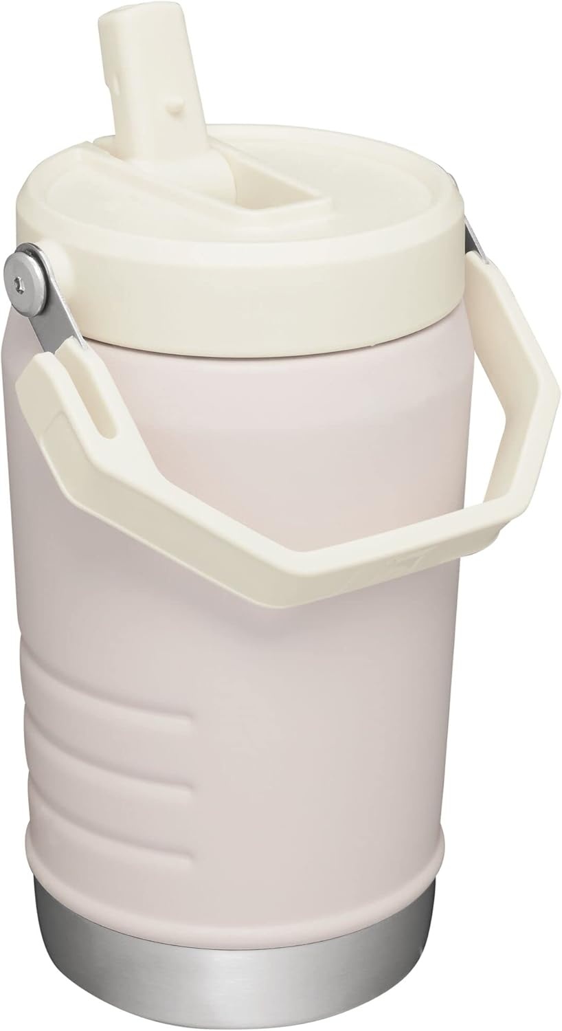 image:imageStanley IceFlow 20 Flip Straw Jug with Handle 64 oz Twist On Lid and Flip Up Straw Leakproof for Travel and Sports Insulated Stainless Steel BPAFree Dried PineRose Quartz