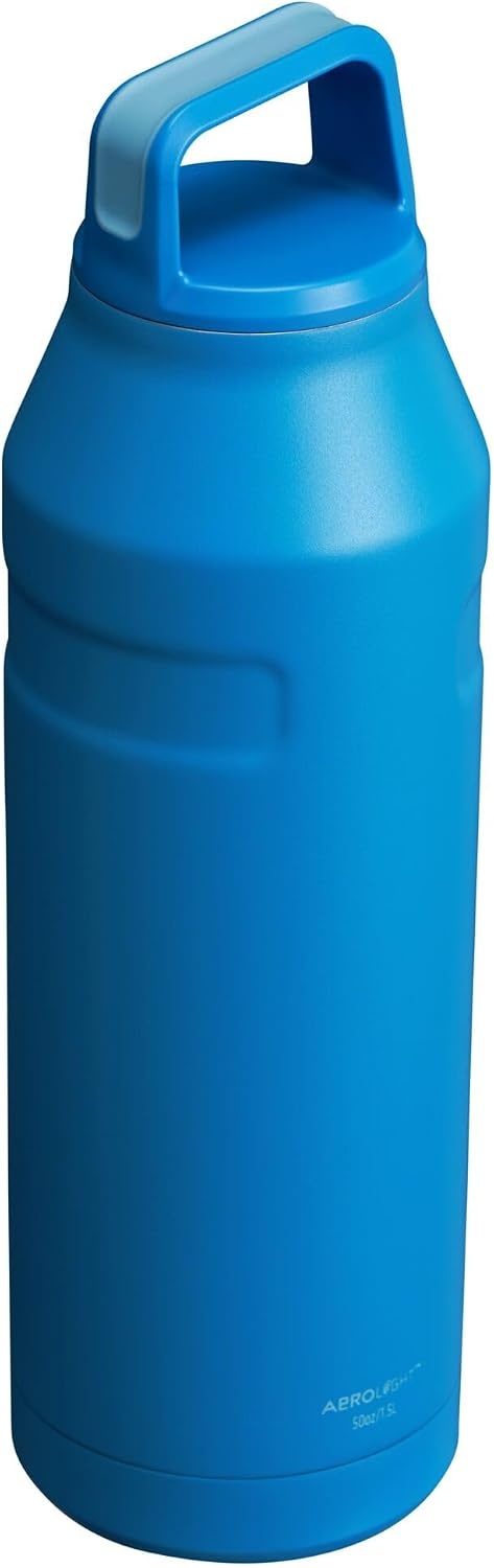 image:imageStanley IceFlow Cap and Carry Water Bottle Wide Mouth Twist Lid Lightweight amp Leakproof for Travel amp Sports Insulated Stainless Steel BPAFreeAzure