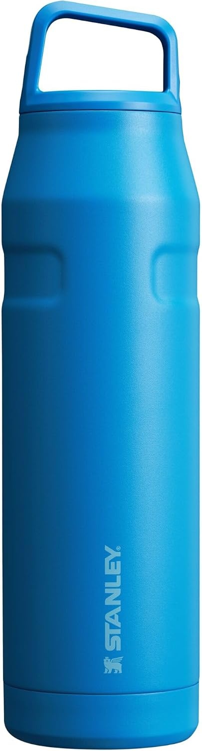 image:imageStanley IceFlow Cap and Carry Water Bottle Wide Mouth Twist Lid Lightweight amp Leakproof for Travel amp Sports Insulated Stainless Steel BPAFreeAzure
