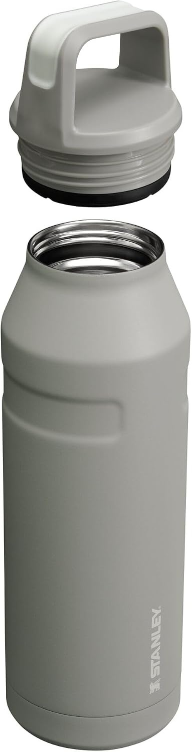 image:imageStanley IceFlow Cap and Carry Water Bottle Wide Mouth Twist Lid Lightweight amp Leakproof for Travel amp Sports Insulated Stainless Steel BPAFreeAsh