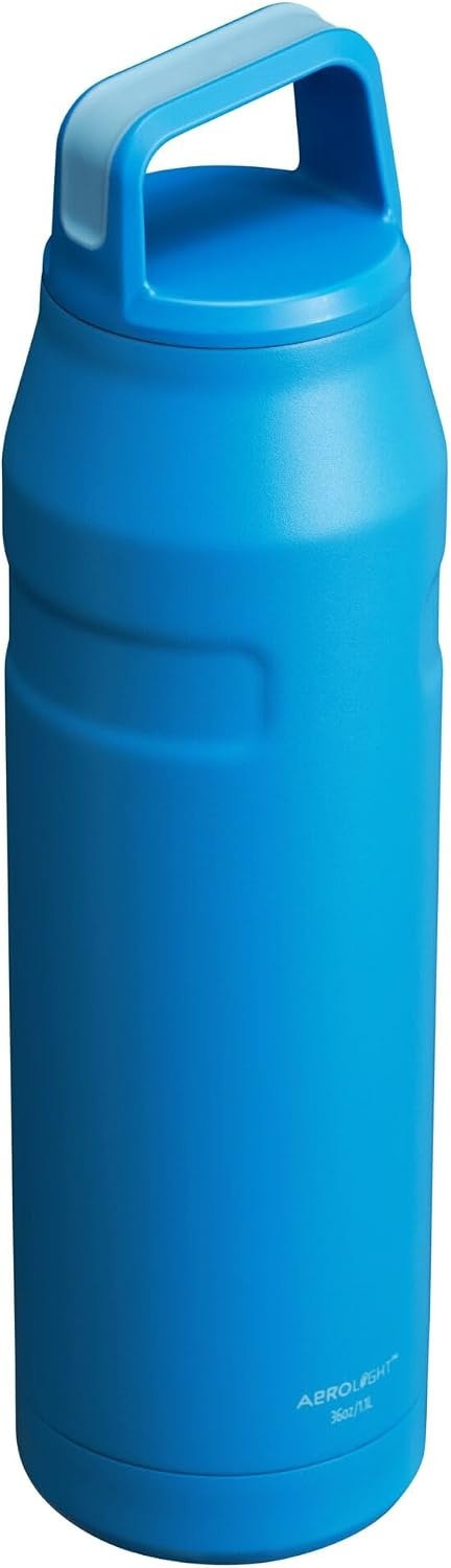 image:imageStanley IceFlow Cap and Carry Water Bottle Wide Mouth Twist Lid Lightweight amp Leakproof for Travel amp Sports Insulated Stainless Steel BPAFreeAzure