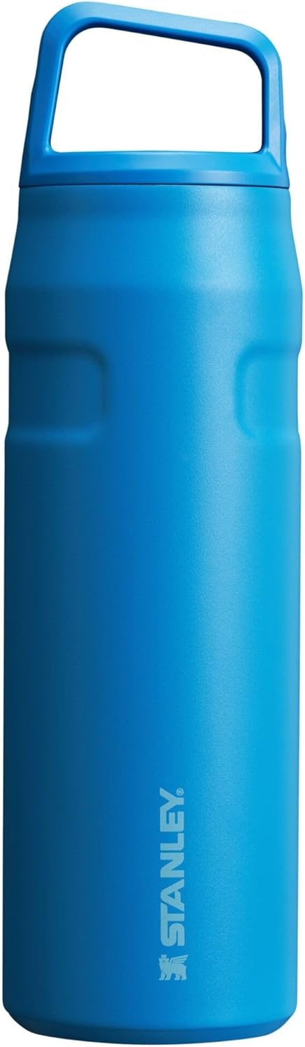 image:imageStanley IceFlow Cap and Carry Water Bottle Wide Mouth Twist Lid Lightweight amp Leakproof for Travel amp Sports Insulated Stainless Steel BPAFreeAzure