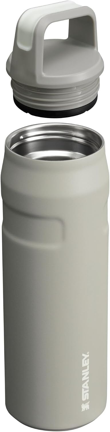 image:imageStanley IceFlow Cap and Carry Water Bottle Wide Mouth Twist Lid Lightweight amp Leakproof for Travel amp Sports Insulated Stainless Steel BPAFreeAsh