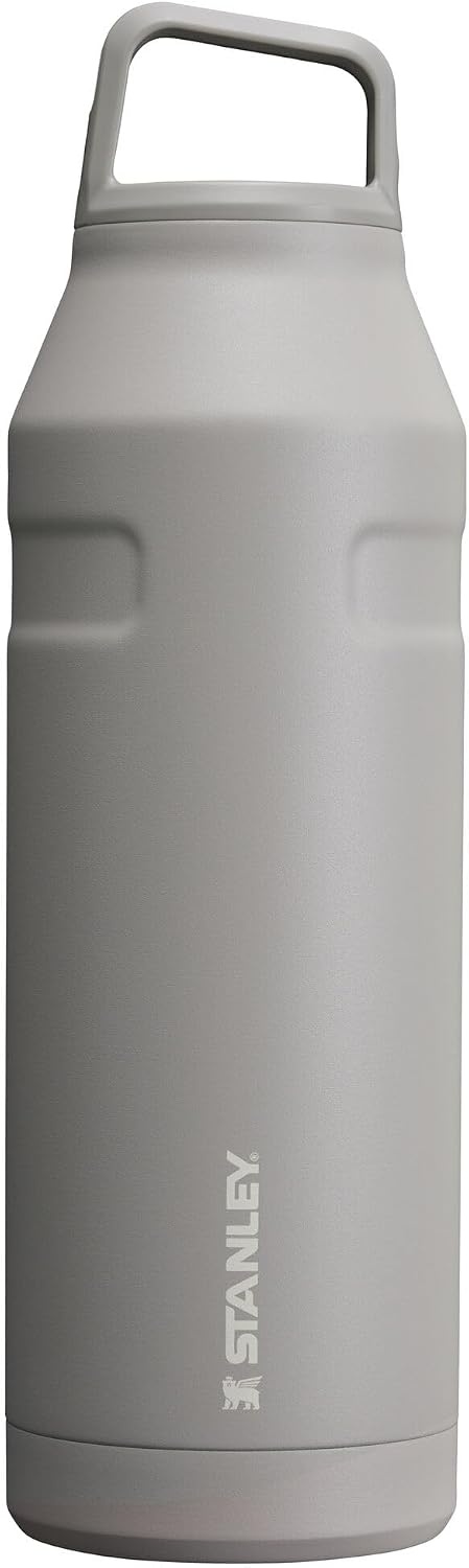 image:imageStanley IceFlow Cap and Carry Water Bottle Wide Mouth Twist Lid Lightweight amp Leakproof for Travel amp Sports Insulated Stainless Steel BPAFreeAsh