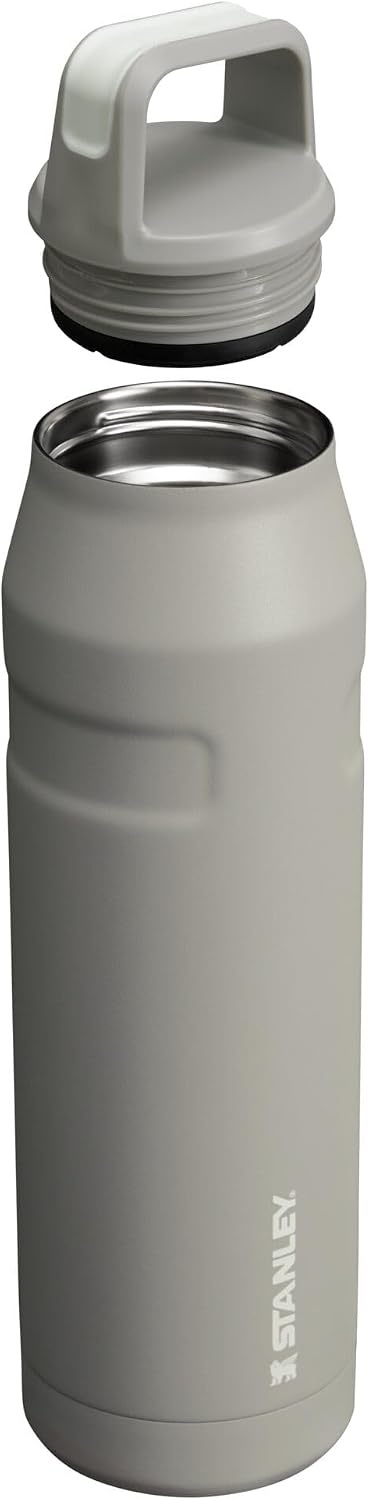 image:imageStanley IceFlow Cap and Carry Water Bottle Wide Mouth Twist Lid Lightweight amp Leakproof for Travel amp Sports Insulated Stainless Steel BPAFreeAsh