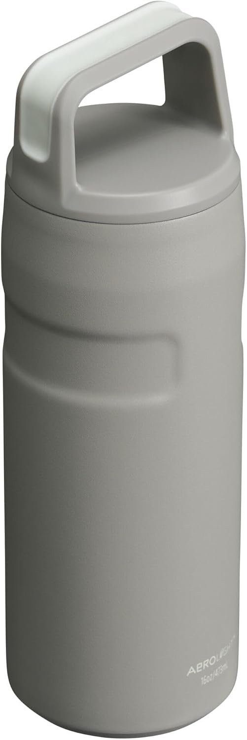 image:imageStanley IceFlow Cap and Carry Water Bottle Wide Mouth Twist Lid Lightweight amp Leakproof for Travel amp Sports Insulated Stainless Steel BPAFreeAsh