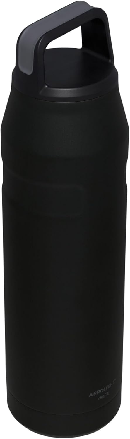 image:imageStanley IceFlow Cap and Carry Water Bottle Wide Mouth Twist Lid Lightweight amp Leakproof for Travel amp Sports Insulated Stainless Steel BPAFreeBlack
