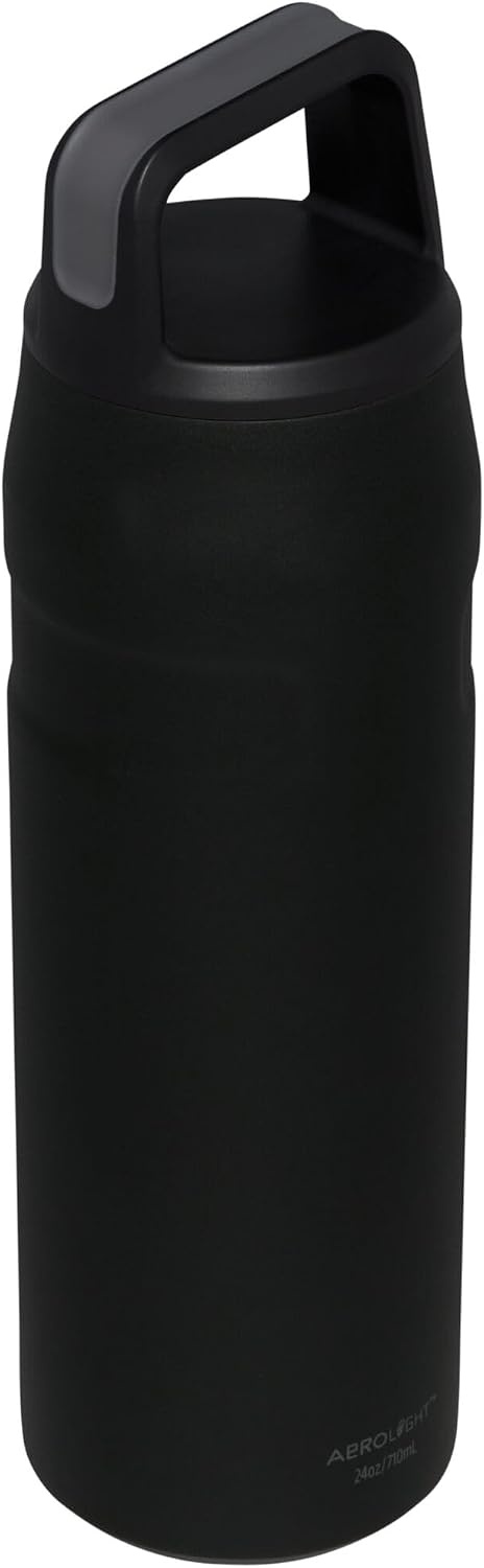 image:imageStanley IceFlow Cap and Carry Water Bottle Wide Mouth Twist Lid Lightweight amp Leakproof for Travel amp Sports Insulated Stainless Steel BPAFreeBlack