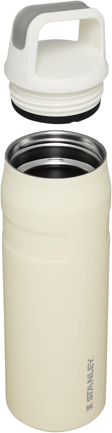 image:imageStanley IceFlow Cap and Carry Water Bottle Wide Mouth Twist Lid Lightweight amp Leakproof for Travel amp Sports Insulated Stainless Steel BPAFreeCream Glimmer