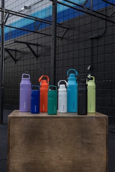 image:imageStanley IceFlow Cap and Carry Water Bottle Wide Mouth Twist Lid Lightweight amp Leakproof for Travel amp Sports Insulated Stainless Steel BPAFreeCream Glimmer
