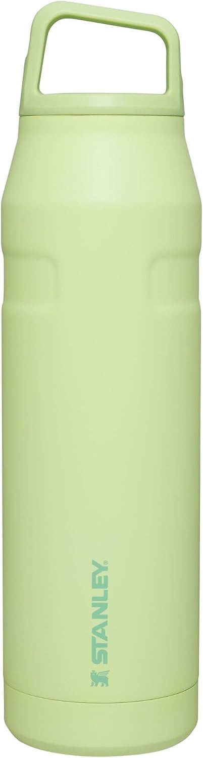 image:imageStanley IceFlow Cap and Carry Water Bottle Wide Mouth Twist Lid Lightweight amp Leakproof for Travel amp Sports Insulated Stainless Steel BPAFreeCitron