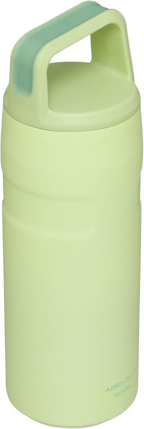 image:imageStanley IceFlow Cap and Carry Water Bottle Wide Mouth Twist Lid Lightweight amp Leakproof for Travel amp Sports Insulated Stainless Steel BPAFreeCitron