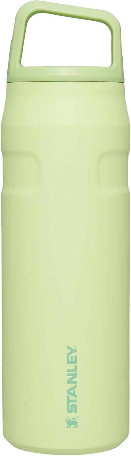 image:imageStanley IceFlow Cap and Carry Water Bottle Wide Mouth Twist Lid Lightweight amp Leakproof for Travel amp Sports Insulated Stainless Steel BPAFreeCitron