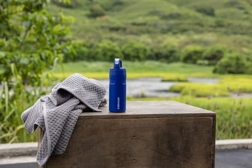 image:imageStanley IceFlow Cap and Carry Water Bottle Wide Mouth Twist Lid Lightweight amp Leakproof for Travel amp Sports Insulated Stainless Steel BPAFreeCream Glimmer