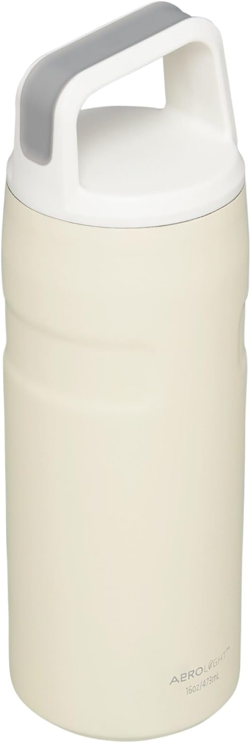image:imageStanley IceFlow Cap and Carry Water Bottle Wide Mouth Twist Lid Lightweight amp Leakproof for Travel amp Sports Insulated Stainless Steel BPAFreeCream Glimmer