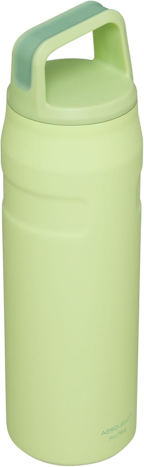 image:imageStanley IceFlow Cap and Carry Water Bottle Wide Mouth Twist Lid Lightweight amp Leakproof for Travel amp Sports Insulated Stainless Steel BPAFreeCitron