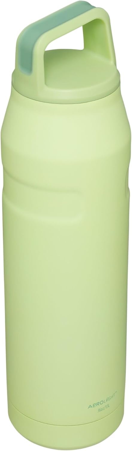 image:imageStanley IceFlow Cap and Carry Water Bottle Wide Mouth Twist Lid Lightweight amp Leakproof for Travel amp Sports Insulated Stainless Steel BPAFreeCitron