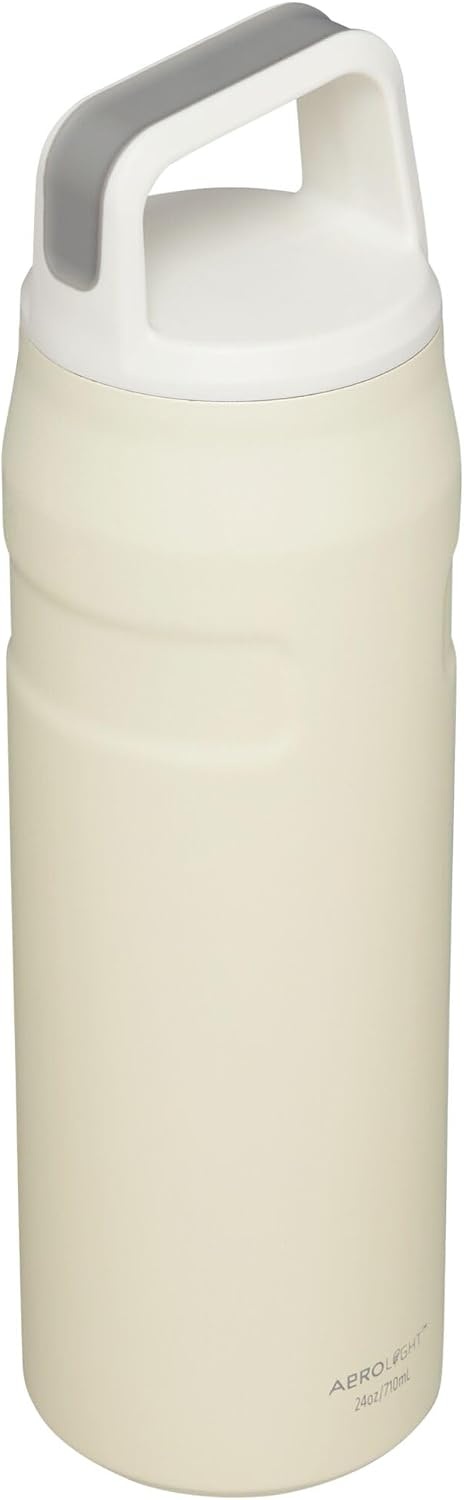 image:imageStanley IceFlow Cap and Carry Water Bottle Wide Mouth Twist Lid Lightweight amp Leakproof for Travel amp Sports Insulated Stainless Steel BPAFreeCream Glimmer