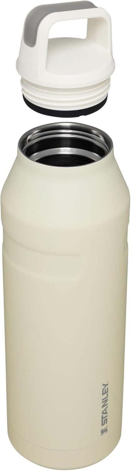 image:imageStanley IceFlow Cap and Carry Water Bottle Wide Mouth Twist Lid Lightweight amp Leakproof for Travel amp Sports Insulated Stainless Steel BPAFreeCream Glimmer