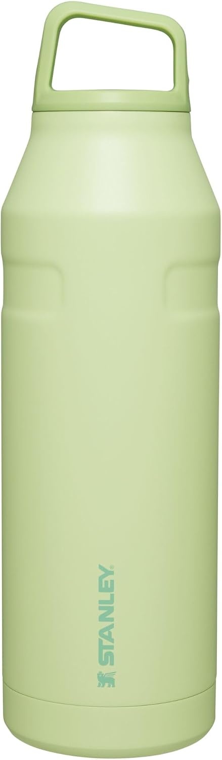 image:imageStanley IceFlow Cap and Carry Water Bottle Wide Mouth Twist Lid Lightweight amp Leakproof for Travel amp Sports Insulated Stainless Steel BPAFreeCitron