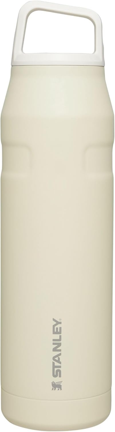 image:imageStanley IceFlow Cap and Carry Water Bottle Wide Mouth Twist Lid Lightweight amp Leakproof for Travel amp Sports Insulated Stainless Steel BPAFreeCream Glimmer