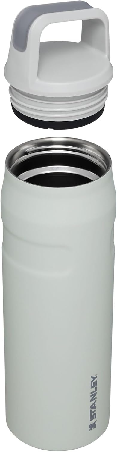 image:imageStanley IceFlow Cap and Carry Water Bottle Wide Mouth Twist Lid Lightweight amp Leakproof for Travel amp Sports Insulated Stainless Steel BPAFreeFog Glimmer