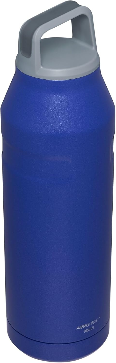 image:imageStanley IceFlow Cap and Carry Water Bottle Wide Mouth Twist Lid Lightweight amp Leakproof for Travel amp Sports Insulated Stainless Steel BPAFreeLapis Glimmer