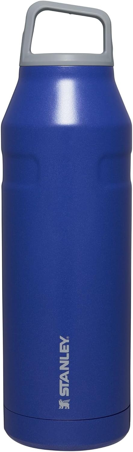 image:imageStanley IceFlow Cap and Carry Water Bottle Wide Mouth Twist Lid Lightweight amp Leakproof for Travel amp Sports Insulated Stainless Steel BPAFreeLapis Glimmer
