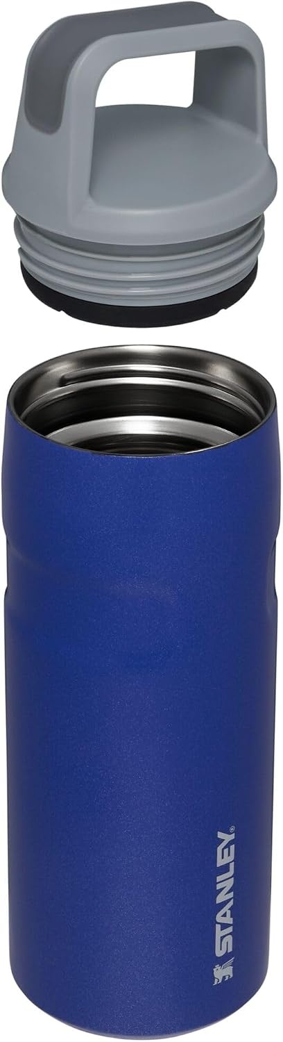 image:imageStanley IceFlow Cap and Carry Water Bottle Wide Mouth Twist Lid Lightweight amp Leakproof for Travel amp Sports Insulated Stainless Steel BPAFreeLapis Glimmer