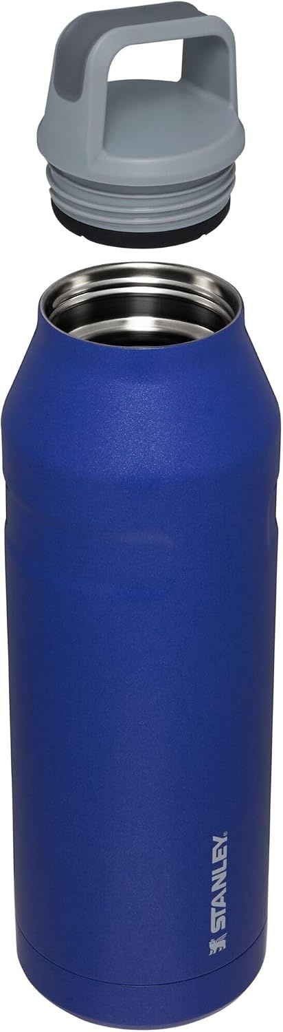 image:imageStanley IceFlow Cap and Carry Water Bottle Wide Mouth Twist Lid Lightweight amp Leakproof for Travel amp Sports Insulated Stainless Steel BPAFreeLapis Glimmer