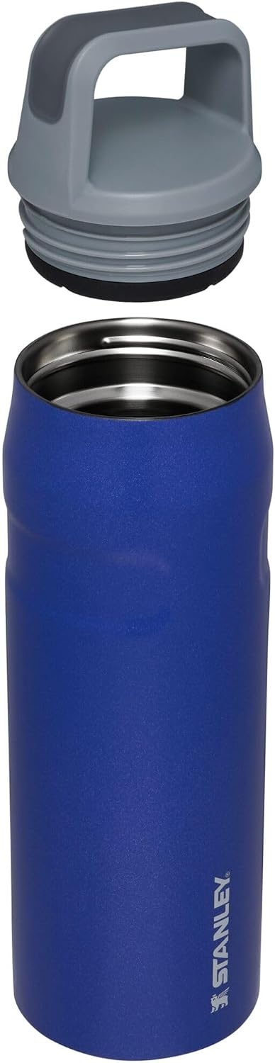image:imageStanley IceFlow Cap and Carry Water Bottle Wide Mouth Twist Lid Lightweight amp Leakproof for Travel amp Sports Insulated Stainless Steel BPAFreeLapis Glimmer