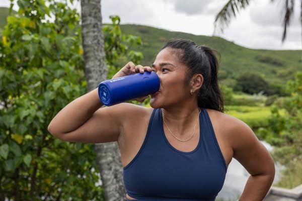 image:imageStanley IceFlow Cap and Carry Water Bottle Wide Mouth Twist Lid Lightweight amp Leakproof for Travel amp Sports Insulated Stainless Steel BPAFreeLapis