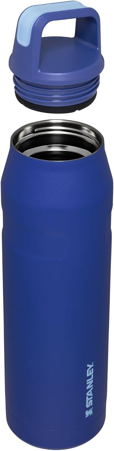 image:imageStanley IceFlow Cap and Carry Water Bottle Wide Mouth Twist Lid Lightweight amp Leakproof for Travel amp Sports Insulated Stainless Steel BPAFreeLapis