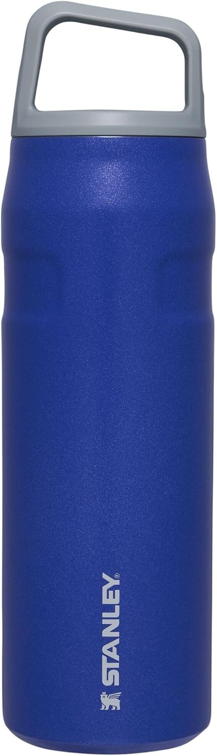 image:imageStanley IceFlow Cap and Carry Water Bottle Wide Mouth Twist Lid Lightweight amp Leakproof for Travel amp Sports Insulated Stainless Steel BPAFreeLapis Glimmer