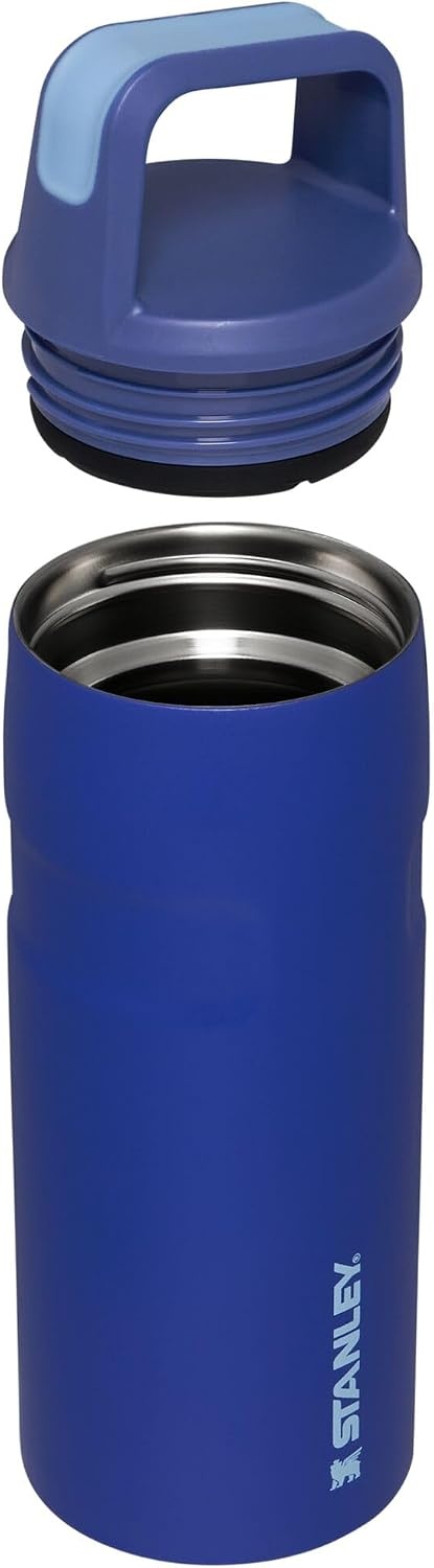 image:imageStanley IceFlow Cap and Carry Water Bottle Wide Mouth Twist Lid Lightweight amp Leakproof for Travel amp Sports Insulated Stainless Steel BPAFreeLapis