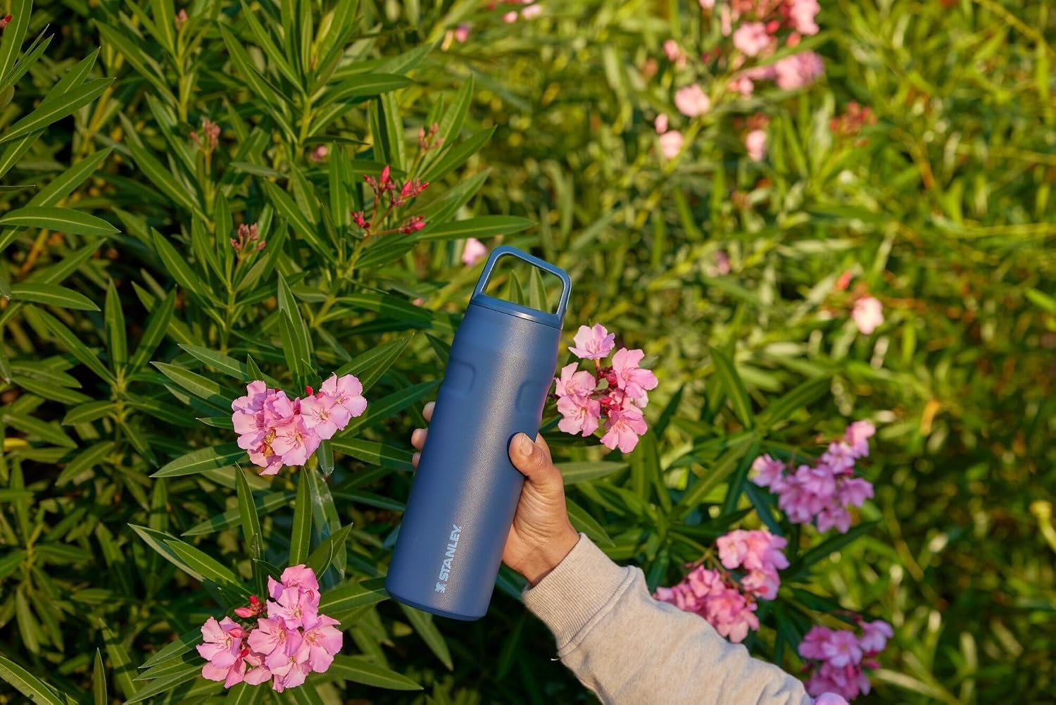 image:imageStanley IceFlow Cap and Carry Water Bottle Wide Mouth Twist Lid Lightweight amp Leakproof for Travel amp Sports Insulated Stainless Steel BPAFreeMist