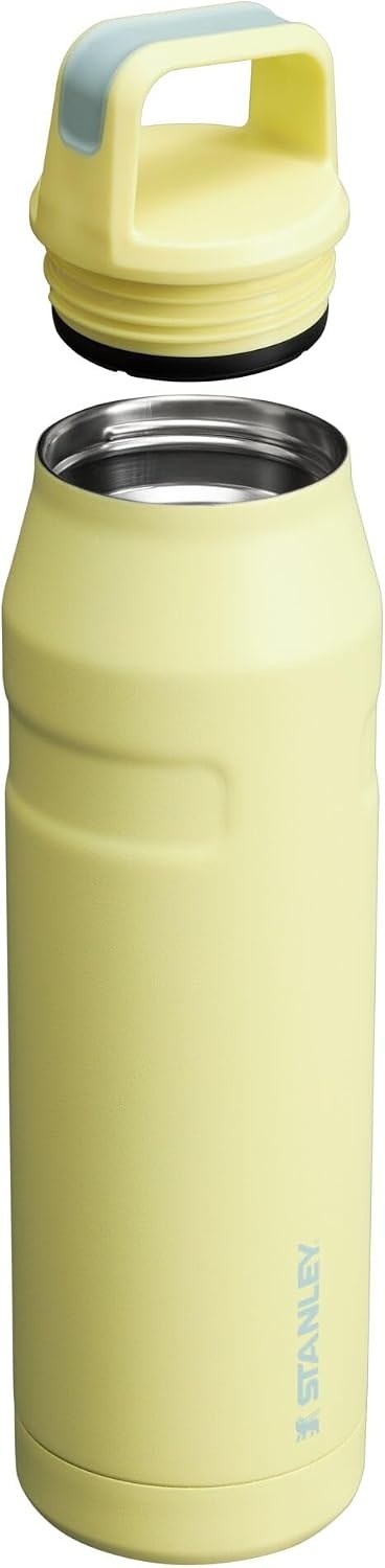 image:imageStanley IceFlow Cap and Carry Water Bottle Wide Mouth Twist Lid Lightweight amp Leakproof for Travel amp Sports Insulated Stainless Steel BPAFreePomelo